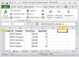 Ms Excel How To Use The Match Function Ws