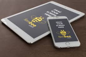 Ipad And Iphone 6 On The Stone Free Mockup Free Psd Apple Ipad Iphone Digital Mockup Mobile