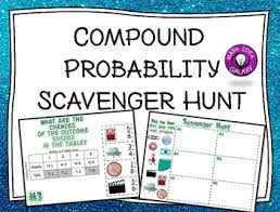 Compound Probability Activity Scavenger Hunt Probability Activities Probability Lessons Probability Math