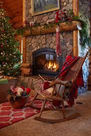 Beautiful Stone Fireplace With A Roaring Fire Kellyelko Com Fireplace Christmasdecor Christmasmantel San Cabin Christmas Christmas Fireplace Cozy Christmas