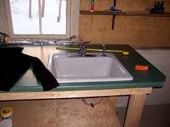 how to make cheap utility/garage sink?