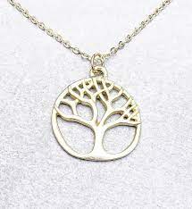 Gold Tree Of Life Pendant Necklace Personalized Tree Of Life Etsy Birthstone Charm Necklace Tree Of Life Pendant Pendant