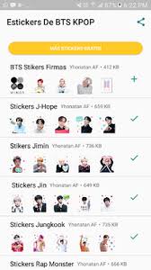 Lista de grupo whatsapp bts para você participar. Bts Stickers Kpop Para Whatsapp Apk Descargar Gratis Para Android