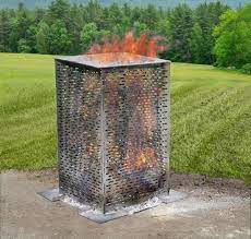 New Burn Barrel Alternative Provides Safer Smarter Burning For Homeowners Burn Barrel Trash Barrel Outdoor Sheds