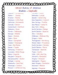 Free printable 50 states and capitals list. States And Capitals By Cantrellin2nd Teachers Pay Teachers