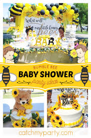This gold table cover measures 54in x 108in. Bumble Bee Baby Shower Decorations
