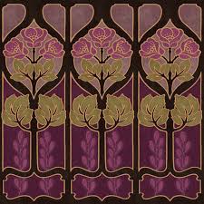 Alphonse Mucha Inspired Wallpaper Border Arts And Crafts Era Art Nouveau Love Love Love Art Nouveau Wallpaper Art Deco Wallpaper Art Nouveau Pattern