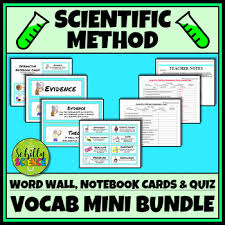 Ppt, worksheets or minibook, word wall, quiz, chart. Scientific Method Vocabulary Word Wall Interactive Notebook Quiz