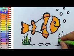 Menggambar ikan cara menggambar ikan badut belajar menggambar untuk pemula. Menggambar Dan Mewarnai Ikan Nemo Mewarnai Dengan Crayon Youtube Buku Mewarnai Gambar Kelinci Cara Menggambar