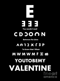 Blk Eye Chart Valentine