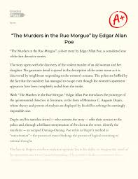 Critique format omfar mcpgroup co. The Murders In The Rue Morgue By Edgar Allan Poe Essay Example 556 Words Gradesfixer
