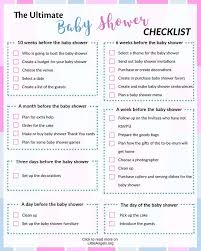 The Ultimate Baby Shower Checklist Here S All You Need To Do To Make The Day M Baby Shower Checklist Baby Shower Gender Reveal Baby Shower Invitations