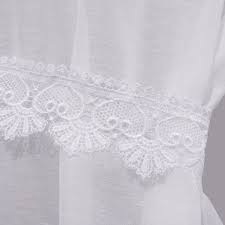 Les avantages de voilages classiques. Paire De Voilage Bonne Femme 95 X 160 Cm Macrame Agatha Blanc Rideau Voilage Store Eminza