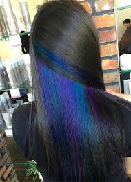 You can expect the bleached strands to then be wrapped in foil to limit the impact only to the strands meant to be dyed. 30 Peek A Boo Hair Color Ideas To Look Unique Hairdo Hairstyle