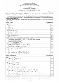 Calendarul simulărilor şi examenelor la bac 2020: Barem Bac 2017 MatematicÄƒ M1 M2 M3 RezolvÄƒrile Corecte La Mate