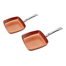 Copper Chef 2 Piece Aluminum Nonstick Frying Pan Set In Copper Ccsq 2pk The Home Depot It can even be used over a fire! copper chef 2 piece aluminum nonstick frying pan set in copper ccsq 2pk the home depot