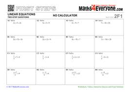 Solving two step equations simple two step equations with only one negative answer. Two Step Equations Worksheet Bundle Teaching Resources