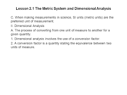Physics Lesson 1 1 The Metric System And Dimensional Analysis Ppt Download