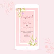 Comme vous pouvez le constater, 2020 s'annonce riche en nouvelles tendances ! Annonce De Mariage Reportee Vecteur Gratuite
