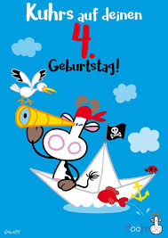 Kuhrs Auf Deinen 4 Geburtstag The Coolmoo Geburtstagskarten Spruche Echte Postkarten Online Versenden