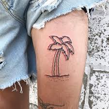 You can also place this sleek totem almost anywhere that you want and this is what makes it an excellent choice for both men and women. Thigh Tattoo Ideas For Both Men And Women 3d Effect Palm Tree Tattoo On The Left Thigh Polyvore Discover And Shop Trends In Fashion Outfits Beauty And Home