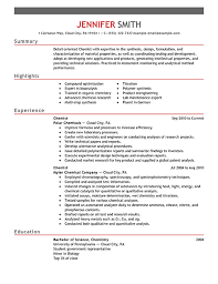 The early works of edward l. Best Chemist Resume Example Livecareer