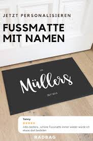 Vor der wohnung oder dem haus des brautpaares. Personalisierbare Fussmatte In 2020 Personalisierte Fussmatte Fussmatte Gestalten