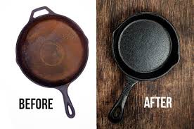 Easily Restore A Cast Iron Skillet With This Household Ingredient Cast Iron Cast Iron Cleaning Cleaning Cast Iron Pans