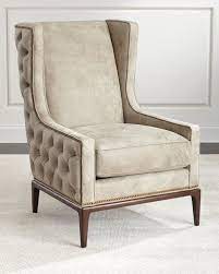 ambella idris tufted back leather wing chair kreslo dlya spalni kozhanye kresla sovremennyj divan