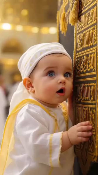 Sacred Kaaba Pilgrimage Baby Portrait
