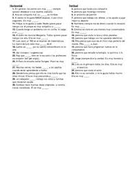 New crossword puzzles are published daily and we have over 20 different crossword puzzles for you to solve. Avancemos 3 Unit 4 Lesson 1 4 1 Crossword Puzzle By Senora Payne