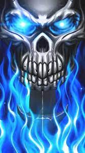 Power book ii ghost, hd tv shows, 4k. Blue Fire Skull Ghost Rider Grim Reaper Wallpapers Pour Android Telechargez L Apk