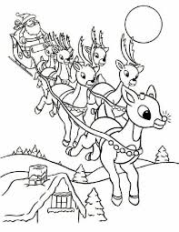 Decorate santa's sleigh using simple techniques and a tasty sugar cookie base. Rudolph And Santa Sleigh Coloring Page Colouring Pics Coloring Home
