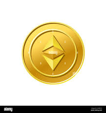 Ethereum classic crypto currency. Golden coin icon Stock Vector Image & Art  - Alamy
