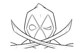 You can print them on our website for free. Deadpool Face Coloring Pages Close Up Free Printable For Kids Print Online Ecolorings Info