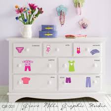 Dresser Clothing Decal Labels Girl S Dresser Labels Girl S Bedroom Decals Bedroom Decor Girl S Furniture Girl Dresser Kids Dressers Bedroom Decals