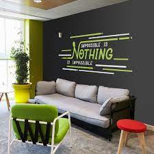 Whether you want to put up a design that you love, or are looking for a unique way to liven up your child's bedroom, decals for walls provide a creative and inexpensive solution for changing and sprucing up any area of your home. 16 Office Ideas In 2021 Office Wall Decals Office Walls Wall Decals