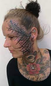 3kreuze face tattoos facial tattoos girl tattoos