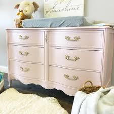 Gorgeous Dresser And Changing Table For A Nursery Painted With Chalk Paint In Antoinette With Cl Baby Dresser Painted Baby Furniture Painted Nursery Furniture