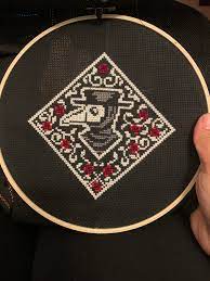 See more ideas about cross stitch patterns, cross stitch, stitch patterns. Fo My Second Ever Cross Stitch Attempt Turned Out Pretty Good Despite Being Intricate And On Black Aida Pattern From Nightspiritstudio On Etsy Crossstitch