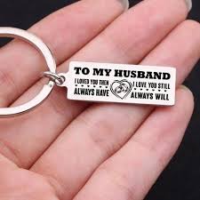 Shopping for your husband or partner? Keychain To My Husband Gifts For Fiance Boyfriend Gifts Thoughtful Gifts For Him
