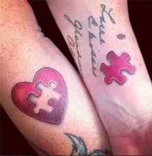 Heart and key puzzle piece for friends. 23 Puzzle Tattoos For Couples Ideas Puzzle Tattoos Tattoos Couple Tattoos