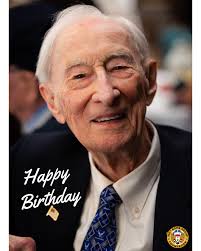 Wishing a very happy 103rd birthday today to John “Lucky” Luckadoo. Lucky  continues to be a phenomenal representative of his fellow veterans from the  100th Bomb Group, and we're sending him our