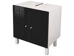 Sous Lavabo L 60 Cm Soramena Coloris Noir Vente De Meuble Et Rangement Conforama Meuble Sous Lavabo Rangement Meuble De Salle De Bain