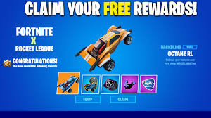 The drops now available on fortnite are free rewards that the player can get by simply watching short videos. How To Get Rocket League Free Rewards In Fortnite Fortnite X Rocket League Youtube