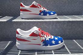 Custom Nike Air Force 1 Shoes 4th Of July America Af1 Nike Shoes Air Force 1 Low Custom Nike Air Force Nike Air Nike Shoes Blue