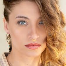 Jaya 18k Gold Septum Ring With Smokey Quartz and Topaz, 1.2mm/16g Seamless  Piercing Ring With Gemstone, Handmade Customised Septum Jewelry