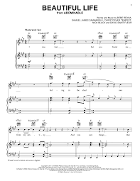 Bebe Rexha Beautiful Life From The Motion Picture Abominable Sheet Music Notes Chords Score Download Printable Pdf Score Sheet Music Notes Sheet Music Music Notes