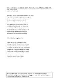 Ich kenne keinen in meinem bekanntenkreis, der so sprechen würde. 0701 Wie Sdh N Dass Du Geboren Bist Lied Zur Geburt