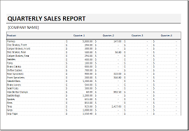 Quarterly Sales Report Template For Excel Excel Templates Sales Report Template Report Template Excel Templates